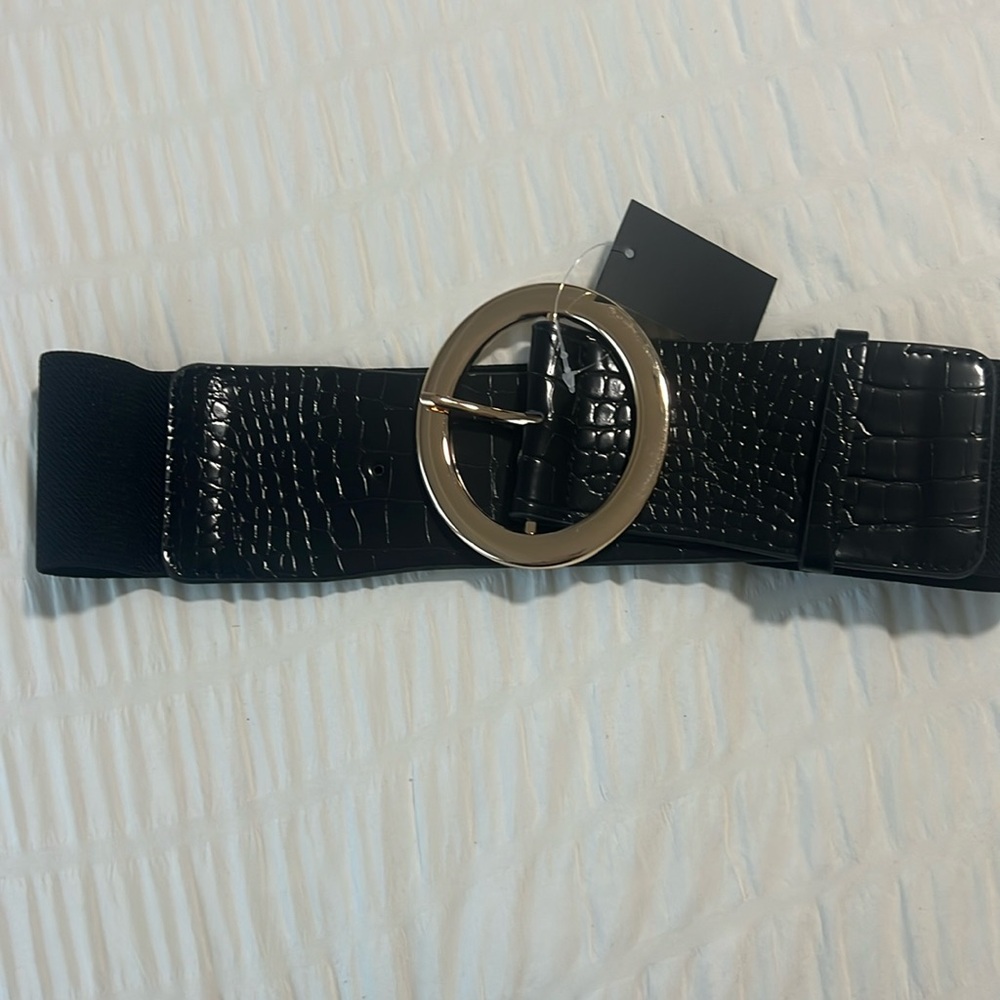 NWT Fashion Nova Croc Skin Print Stretch Belt